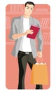 Shopping illustration series Royalty Free Stock Photo