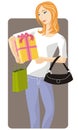 Shopping illustration series Royalty Free Stock Photo