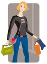 Shopping illustration series Royalty Free Stock Photo