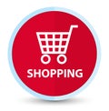 Shopping flat prime red round button Royalty Free Stock Photo