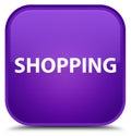 Shopping special purple square button Royalty Free Stock Photo