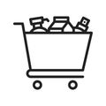 Shopping Items icon vector image. Suitable for mobile apps, web apps and print media. Royalty Free Stock Photo