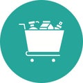 Shopping Items icon vector image. Royalty Free Stock Photo