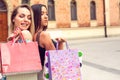 Shopping - Jealous girls shopping and arguing Royalty Free Stock Photo