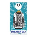 Shopping label for Sweater Day Royalty Free Stock Photo