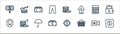 shopping line icons. linear set. quality vector line set such as coupon, cart, money, account, calculator, money, coins, profit