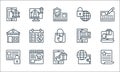 shopping line icons line icons. linear set. quality vector line set such as wishlist, ecommerce, secure payment, online banking,