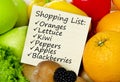 Shopping list Royalty Free Stock Photo