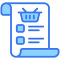 shopping list Blue Outline icon, Shopping and Discount Sale icon