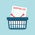 Shopping list icon in flat style. Memo pages vector illustration on isolated background. Daily planner sign business concept