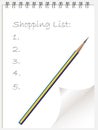 Shopping list notepad wtih pag