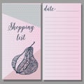 Shopping list. printable journaling cards, for