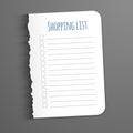 Shopping list. Royalty Free Stock Photo