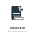 Shopping list vector icon on white background. Flat vector shopping list icon symbol sign from modern e commerce and payment Royalty Free Stock Photo