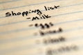 Shopping List Written on Notebook for Organization