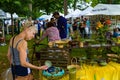 Shopping at the Lititz Outdoor Fine Art Show Royalty Free Stock Photo