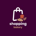 Shopping Bakery Logo Royalty Free Stock Photo