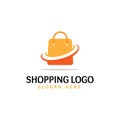 Shopping logo design,shopping bag logo,business shopping logo,store logo,modern vector template,online shop logo,icon emblems Royalty Free Stock Photo