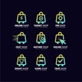 Shopping Logo Design Vector / onlineshop icon inspiration