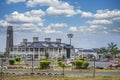 Shopping mall built in colonial style in Mauritius Royalty Free Stock Photo