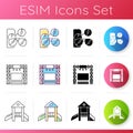 Shopping mall categories icons set Royalty Free Stock Photo