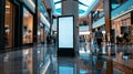 Shopping Mall Directory Totem Mockup, Central Location, AI Created