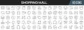 Shopping mall line icons collection. Big UI icon set in a flat design. Thin outline icons pack. Vector illustration EPS10