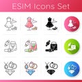 Shopping mall products icons set Royalty Free Stock Photo