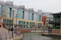 The Oracle shopping centre and River Kennet in the city center of Reading, Berkshire, the UK