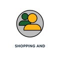 shopping and marketing icon. email promotion, earn points, design concept symbol design, sales increase, loyalty program, discount Royalty Free Stock Photo