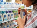 Shopping Micellar milk diverse cosmetics and healthcare medical