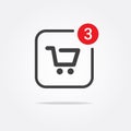 Shopping Notification Icon Royalty Free Stock Photo