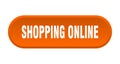 shopping online button. rounded sign on white background Royalty Free Stock Photo