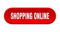 shopping online button. rounded sign on white background Royalty Free Stock Photo