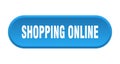 shopping online button. rounded sign on white background Royalty Free Stock Photo