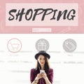 Shopping Online Buy Sale Shopaholics Concept