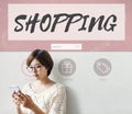 Shopping Online Buy Sale Shopaholics Concept