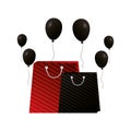 shopping online paper bags and balloons