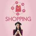 Shopping Online Shopaholics E-Commerce E-Shopping Concept Royalty Free Stock Photo