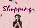 Shopping Online Shopaholics E-Commerce E-Shopping Concept Royalty Free Stock Photo