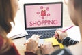 Shopping Online Shopaholics E-Commerce E-Shopping Concept