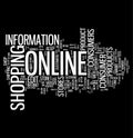 Shopping online word cloud Royalty Free Stock Photo
