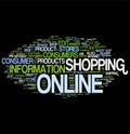 Shopping online word cloud Royalty Free Stock Photo