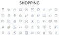 Shopping line icons collection. Tragedy, Revenge, Madness, Ghost, Betrayal, Deception, Soliloquy vector and linear