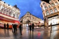 Shopping at Oxford street, London, Christmas day Royalty Free Stock Photo