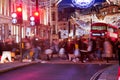 Shopping at Oxford street, London, Christmas day Royalty Free Stock Photo