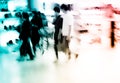 Shopping people crowd blur Royalty Free Stock Photo