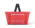 Shopping plastic basket front view