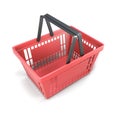 Shopping plastic basket red