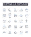 Shopping and restaurant line icons collection. Anatomy, Physiology, Pathology, Pharmacology, Immunology, Endocrinology